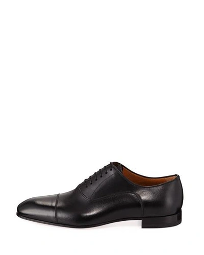 Christian Louboutin Grecco Leather Oxford Dress Shoes In Black | ModeSens