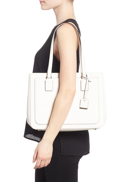 Shop Kate Spade Cameron Street - Zooey Leather Tote - White In Cement