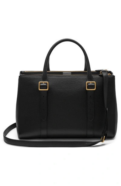 Shop Mulberry Bayswater Double Zip Leather Satchel - Black