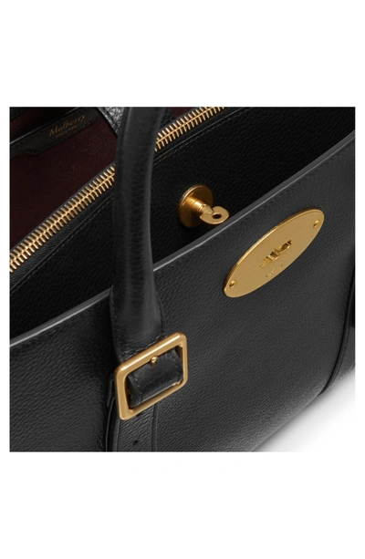 Shop Mulberry Bayswater Double Zip Leather Satchel - Black