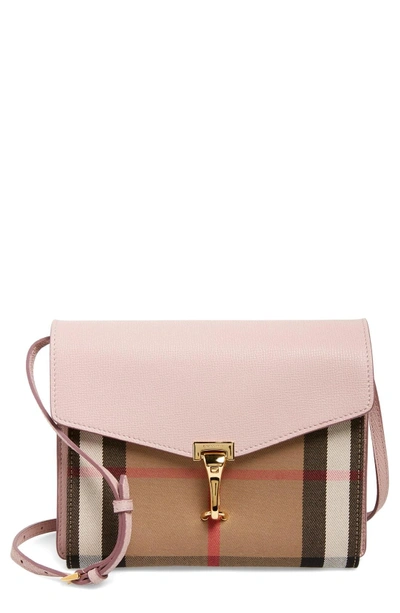 Shop Burberry 'small Macken' Check Crossbody Bag - Pink In Pale Orchid
