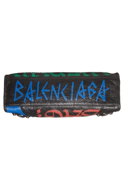 Shop Balenciaga Small Classic City Graffiti Leather Tote - Black In Noir/ Color