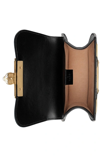 Shop Gucci Mini Osiride Gg Supreme & Leather Shoulder Bag - Black In Nero/ Oro/ Beige Ebony/ Ruby