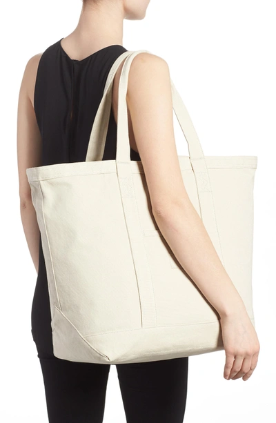 Shop Herschel Supply Co Hershel Supply Co. Bamfield Cotton Canvas Tote - Grey In Silver Birch