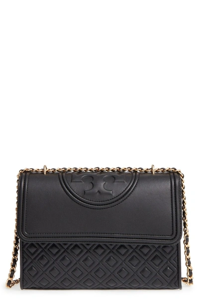 Shop Tory Burch 'fleming' Convertible Shoulder Bag In Black