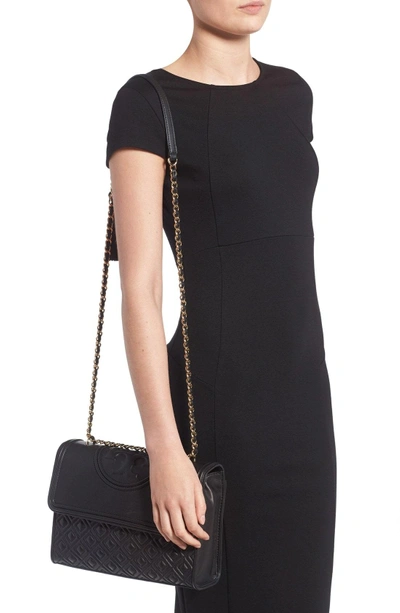 Shop Tory Burch 'fleming' Convertible Shoulder Bag In Black