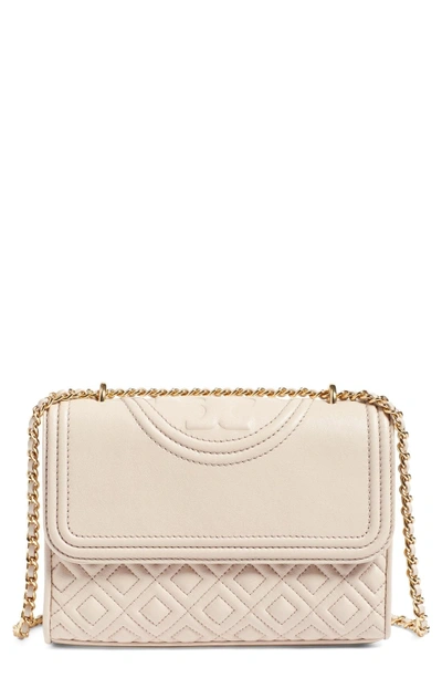 Tory Burch 'small Fleming' Quilted Leather Shoulder Bag - Beige In ...