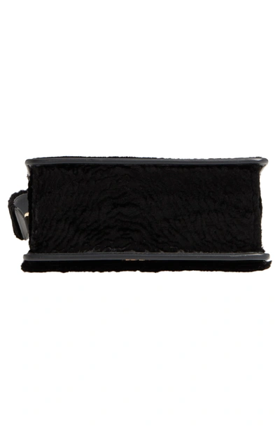 Shop Fendi Kan I Logo Velvet Shoulder Bag - Black