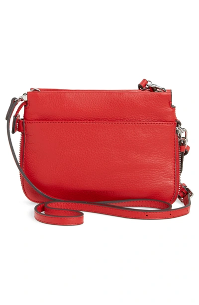 Shop Vince Camuto Small Edsel Leather Crossbody Bag - Red In Cherry Red