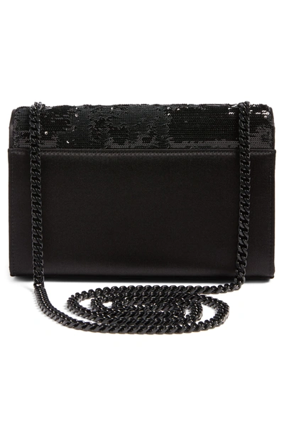 Shop Saint Laurent Small Kate Magic Paillettes Shoulder Bag - Black In Noir/ Pltnnr/ Argnt/ Nr