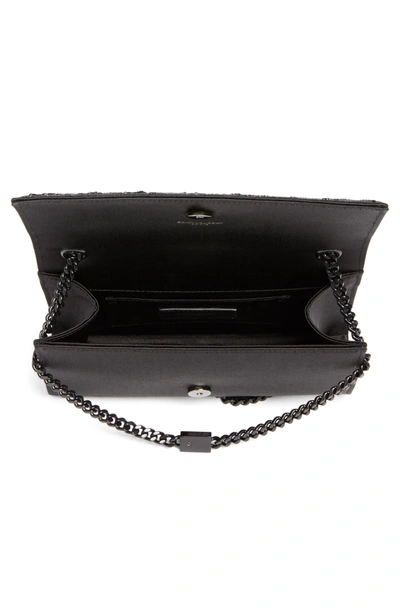 Shop Saint Laurent Small Kate Magic Paillettes Shoulder Bag - Black In Noir/ Pltnnr/ Argnt/ Nr