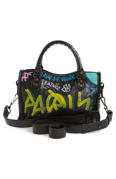 Balenciaga Multicolor Leather Mini Graffiti City Bag Balenciaga