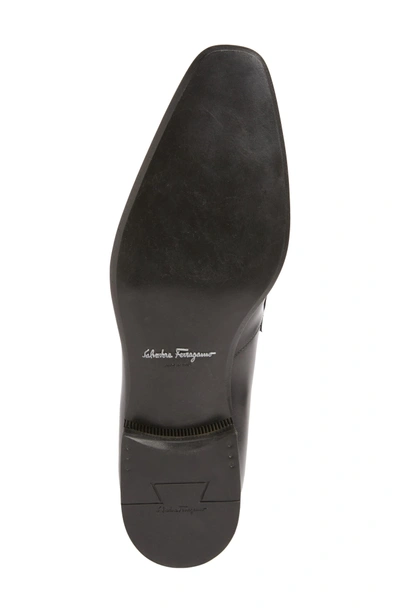 Shop Ferragamo Dinamo Bit Loafer In Nero Leather