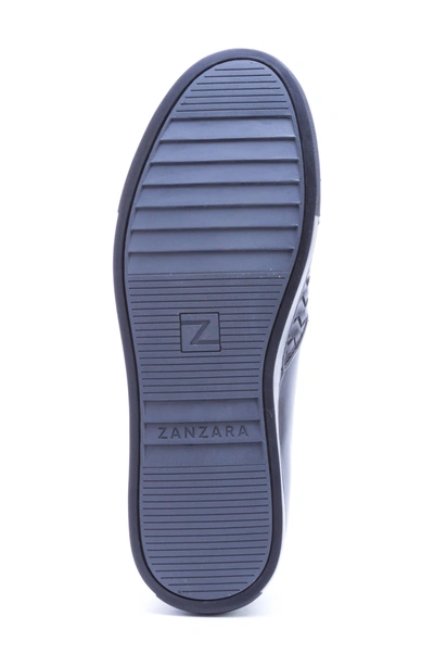 Shop Zanzara Echo Ii Woven Slip-on Sneaker In Black Leather