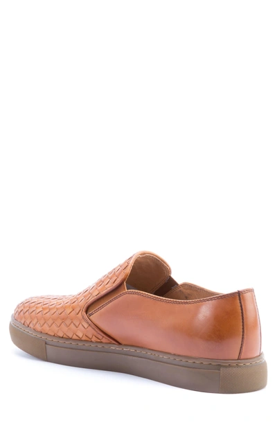 Shop Zanzara Echo Ii Woven Slip-on Sneaker In Cognac Leather