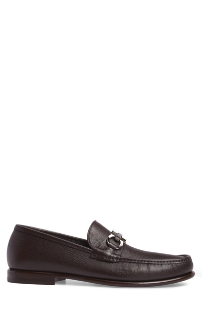 Shop Ferragamo Crown Bit Loafer In T.moro