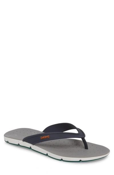 Shop Swims Breeze Flip Flop In Navy / White / Court Green