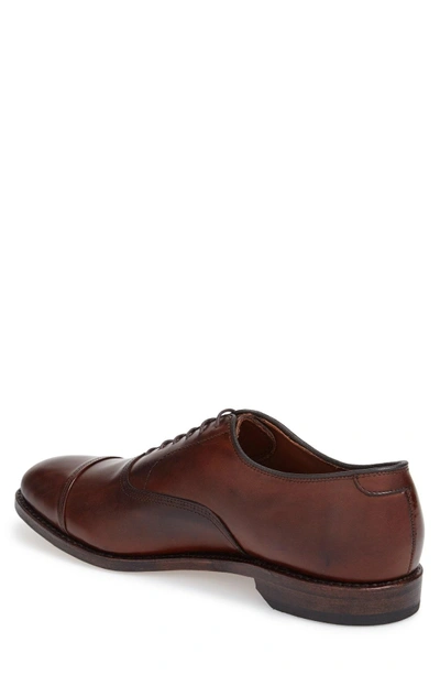 Shop Allen Edmonds Park Avenue Cap Toe Oxford In Dark Chili Burnished