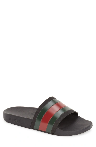 Shop Gucci '72 Sport Slide In Black/black