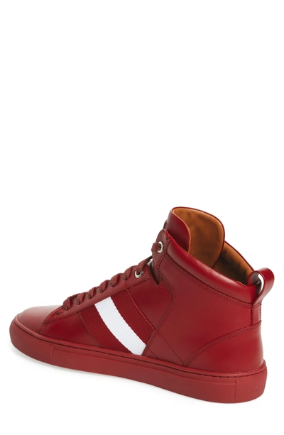 Shop Bally Hedern Sneaker In Red Leather