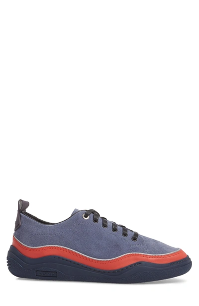 Shop Lanvin Diving Sneaker In Lavender Suede