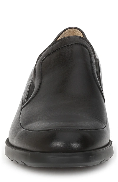 Shop Bruno Magli Vegas Apron Toe Loafer In Black Leather