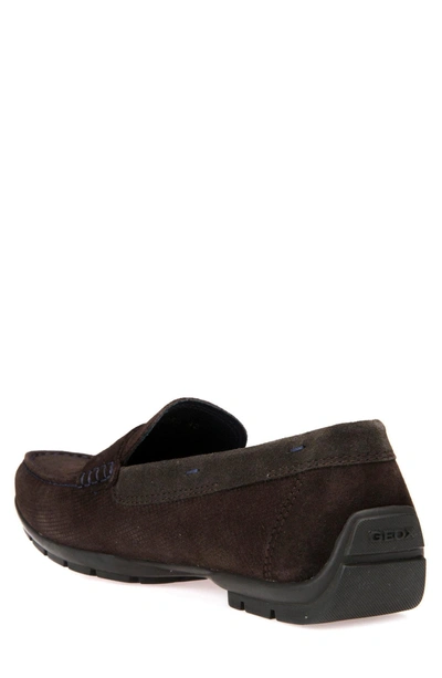 Shop Geox Monet W 2fit Driving Moccasin In Dark Coffee/ Mud