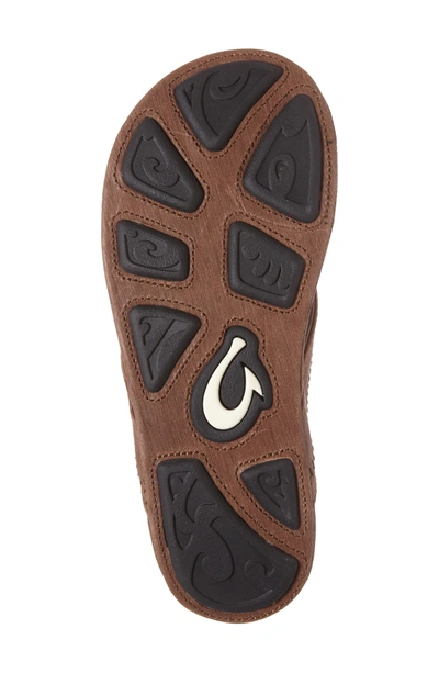 Shop Olukai 'hiapo' Flip Flop In Toffee/ Toffee Leather