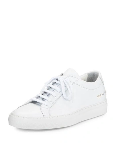 Common Projects White Lace Up Sneakers In White