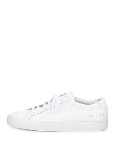 Common Projects White Lace Up Sneakers In White