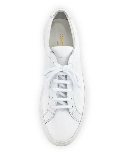 Common Projects White Lace Up Sneakers In White
