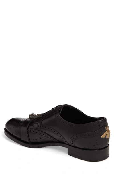 Shop Gucci Queercore Brogue Shoe In Black