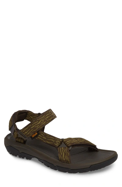 Shop Teva Hurricane Xlt 2 Sandal In Black/ Olive Nylon