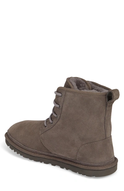 Shop Ugg Harkley Lace-up Boot In Charcoal Leather