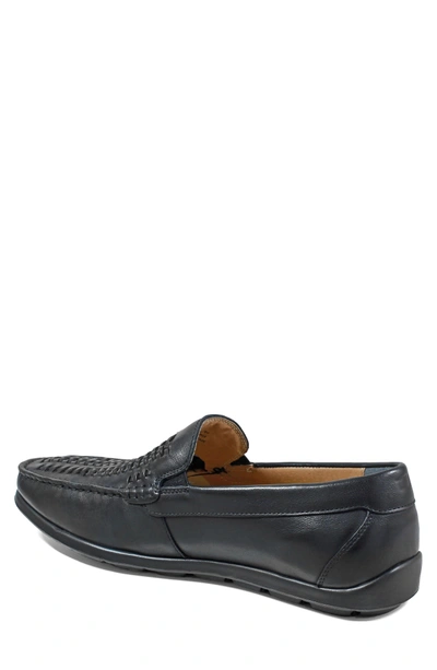 Shop Florsheim Comfortech Draft Loafer In Black/black Leather