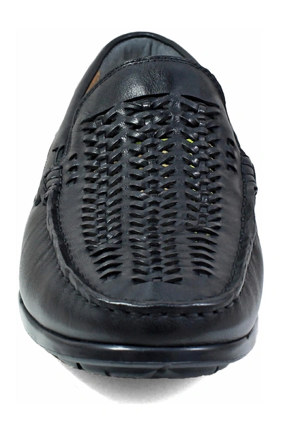 Shop Florsheim Comfortech Draft Loafer In Black Leather