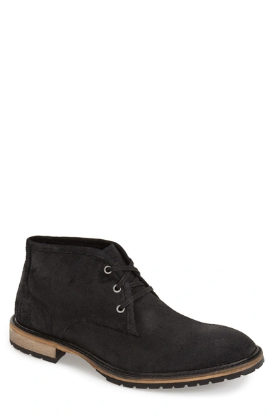 Shop Andrew Marc Woodside Chukka Boot In Black/ Deep Natural Suede