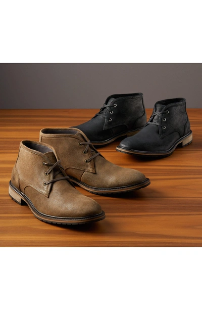 Shop Andrew Marc Woodside Chukka Boot In Black/ Deep Natural Suede