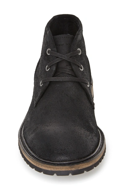 Shop Andrew Marc Woodside Chukka Boot In Black/ Deep Natural Suede