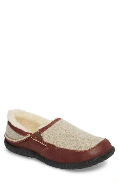 Shop Acorn 'rambler' Moc Toe Slipper In Grey Ragg Wool