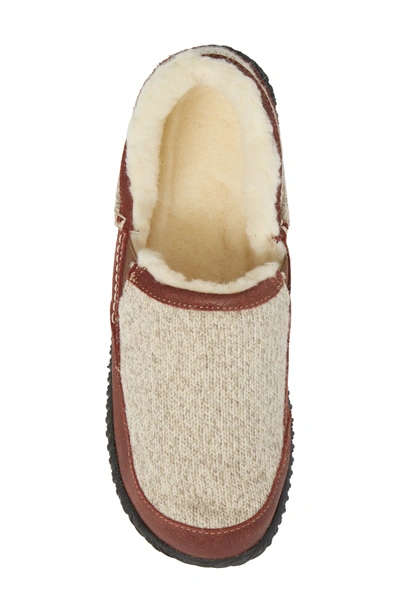 Shop Acorn 'rambler' Moc Toe Slipper In Grey Ragg Wool
