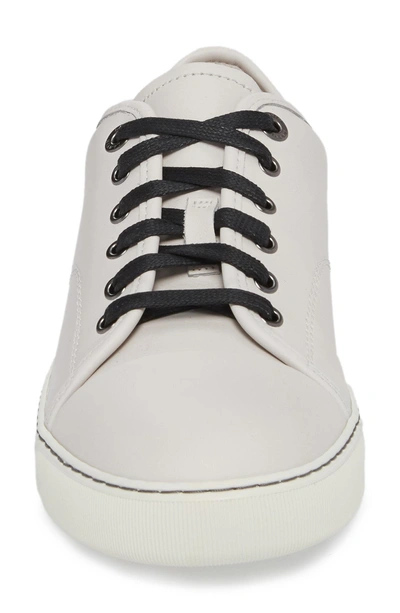 Shop Lanvin Low Top Sneaker In Chalk Leather