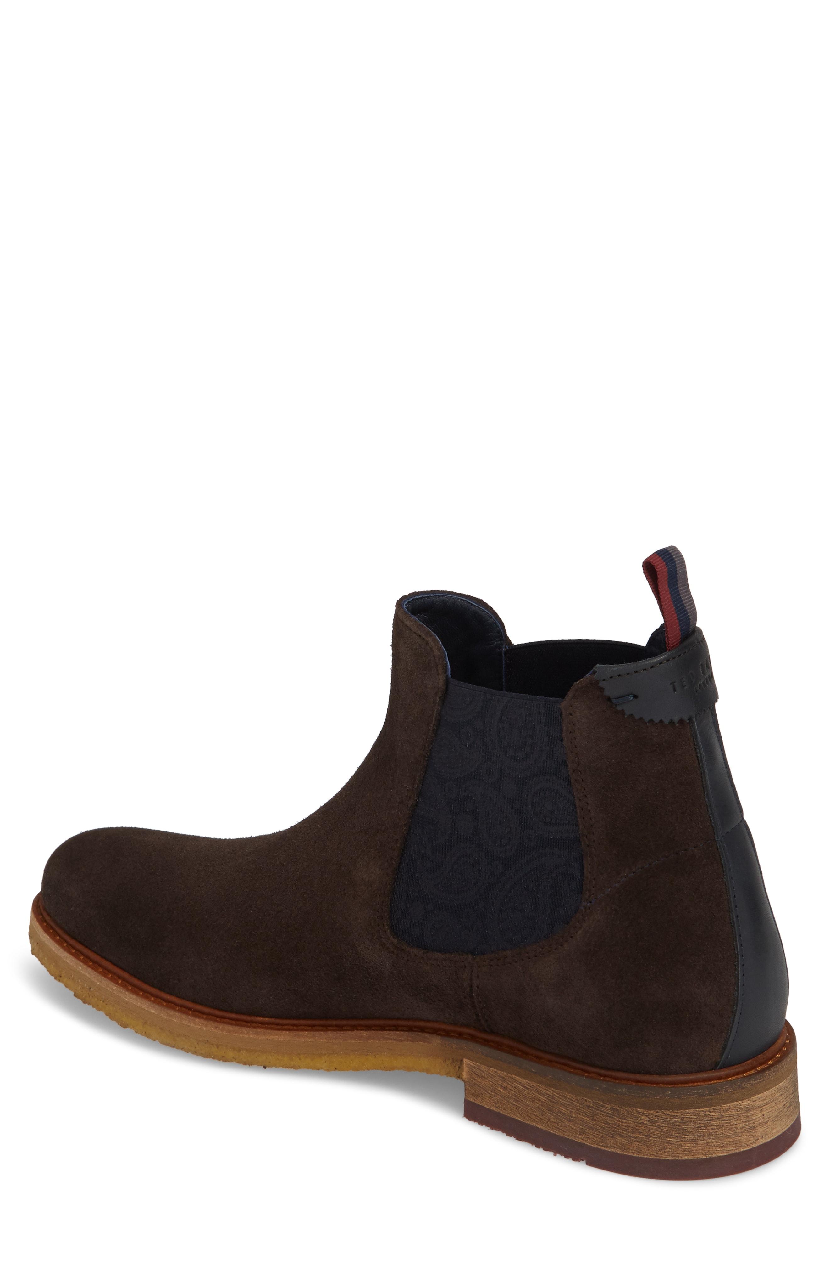 ted baker bronzo suede chelsea boots