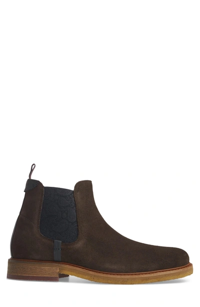 Shop Ted Baker Bronzo Chelsea Boot In Brown Suede