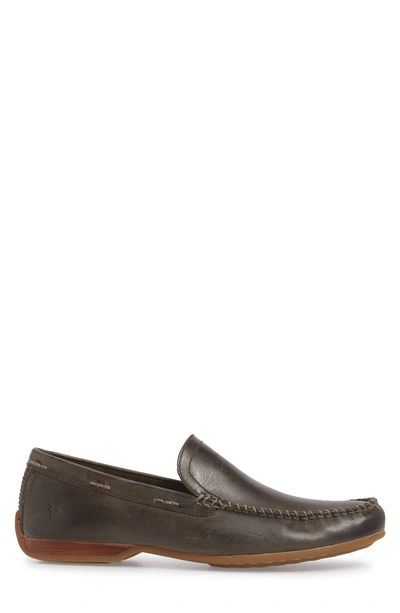 Shop Frye 'lewis' Venetian Loafer In Charcoal Leather