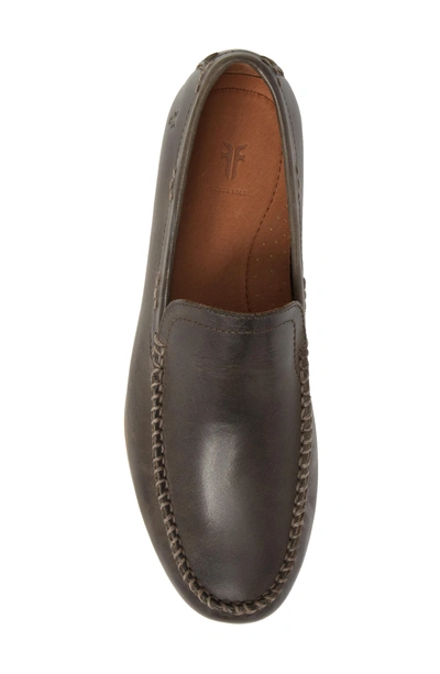 Shop Frye 'lewis' Venetian Loafer In Charcoal Leather