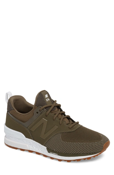 Shop New Balance 574 Engineered Mesh Sneaker In Triumph Green