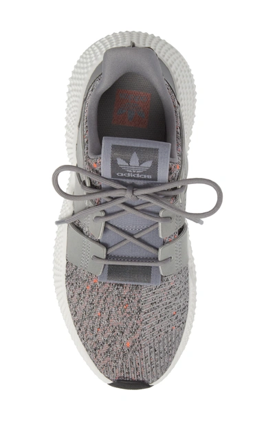Shop Adidas Originals Prophere Sneaker In Grey/ White/ Solar Red