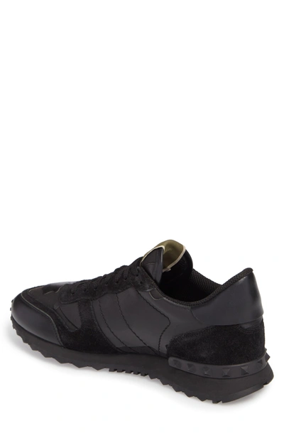 Shop Valentino Camo Rockrunner Sneaker In Nero