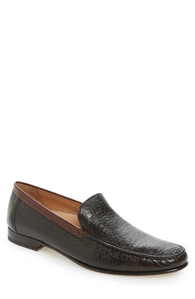 Shop Mezlan Thomson Penny Loafer In Brown Leather